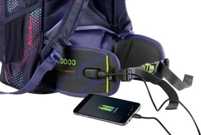 Coocazoo Hüftgurt TecCheck Mit Integriertem Power-Pack, Violet 2 Coocazoo Hüftgurt TecCheck Mit Integriertem Power-Pack, Violet – Bild 2