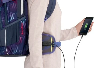 Coocazoo Hüftgurt TecCheck Mit Integriertem Power-Pack, Violet 3 Coocazoo Hüftgurt TecCheck Mit Integriertem Power-Pack, Violet – Bild 3